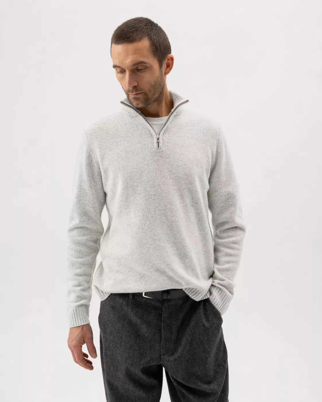 Holebrook Charles T-neck - Marble Grey