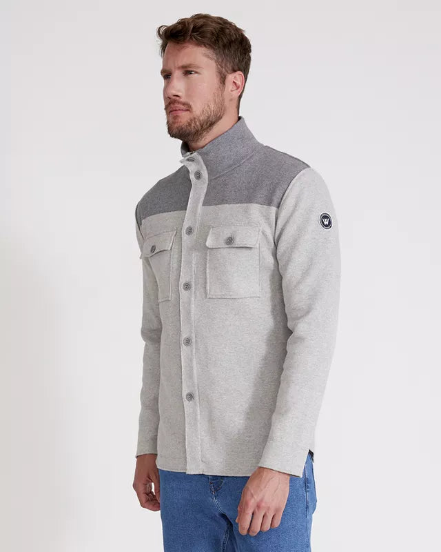 Holebrook Edwin Shirt Jacket Windproof - Grey/Dark Grey