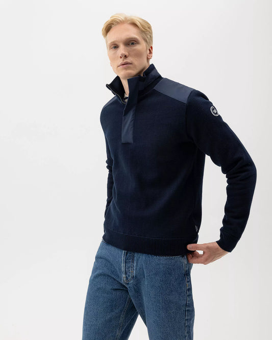 Holebrook Eskil T-Neck Windproof - Navy