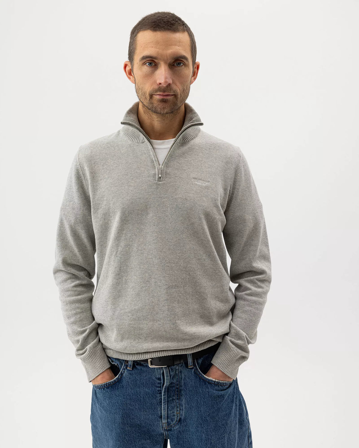 Holebrook Holger T-neck - Light Grey Mel.