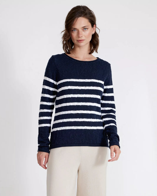 Holebrook Isabella Boatneck - Navy/White