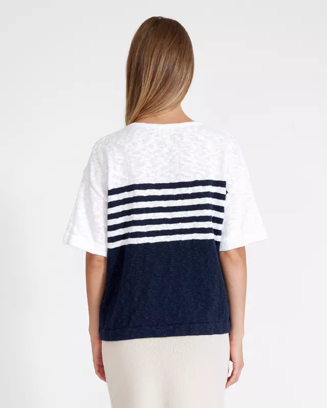 Holebrook Isabella Tee - Navy/White