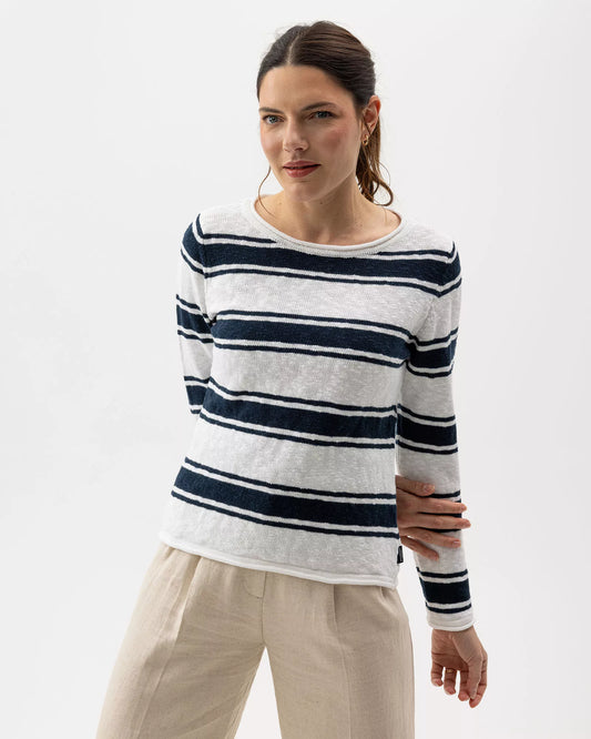 Holebrook Juni Boatneck - White/Navy