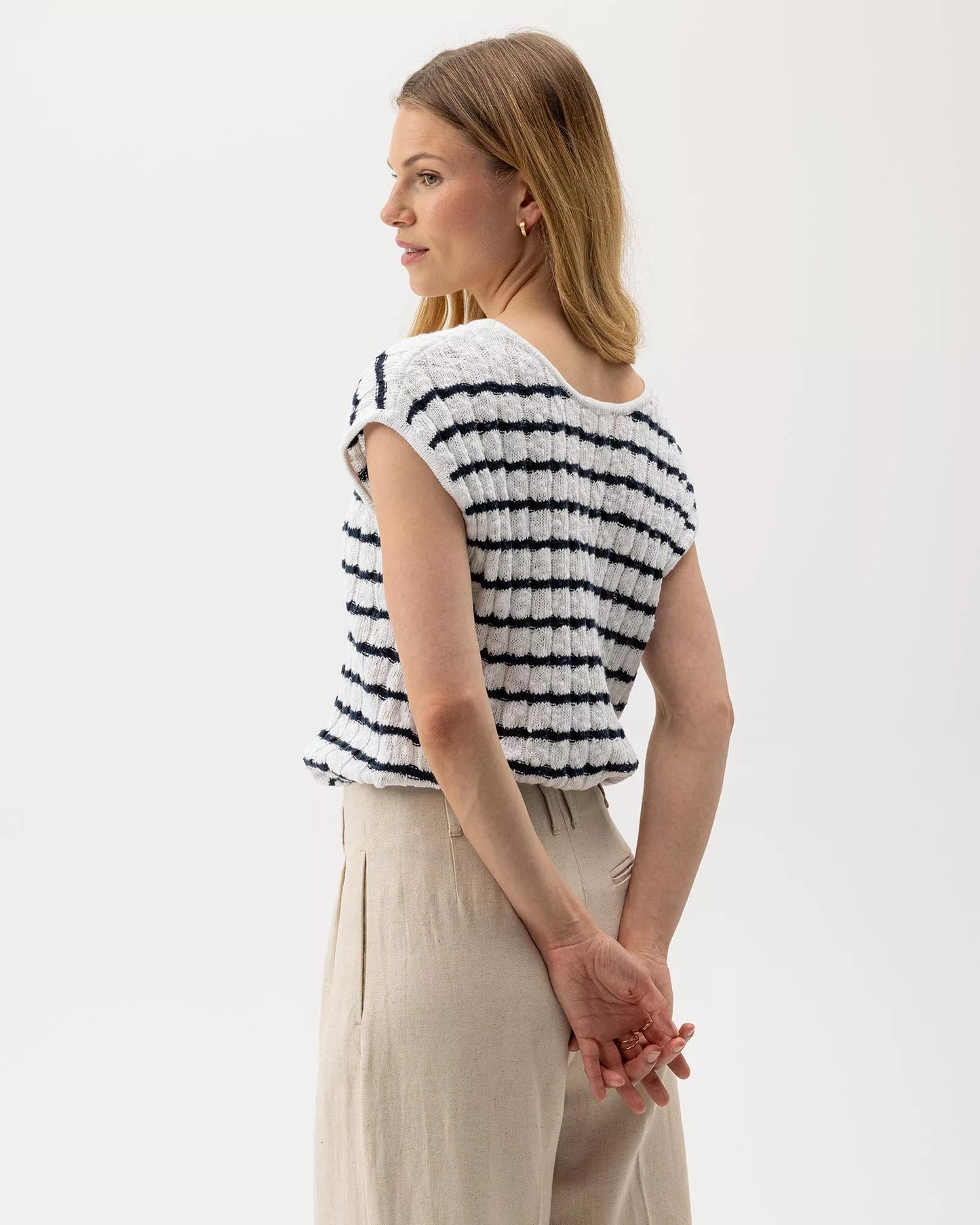 Holebrook Juni Capsleeve - White/Navy