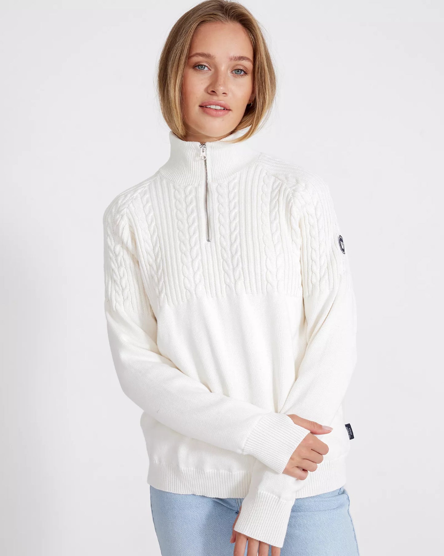 Holebrook Klara T-Neck Windproof - Off White