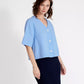 Holebrook Malena Cropped Shirt - Light Blue