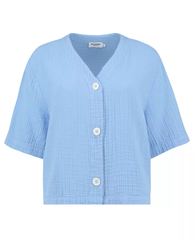 Holebrook Malena Cropped Shirt - Light Blue