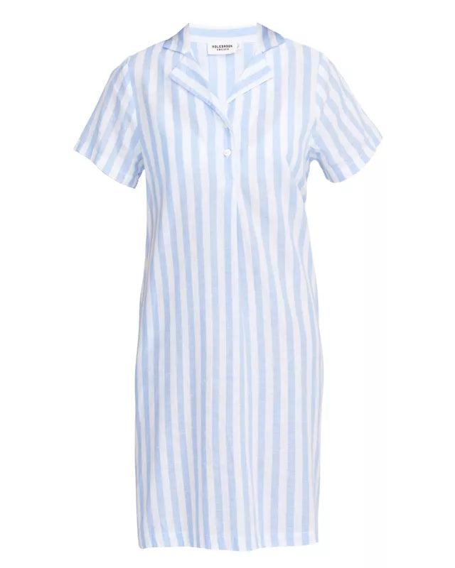 Holebrook Marina Tunic Dress - White/Light Blue
