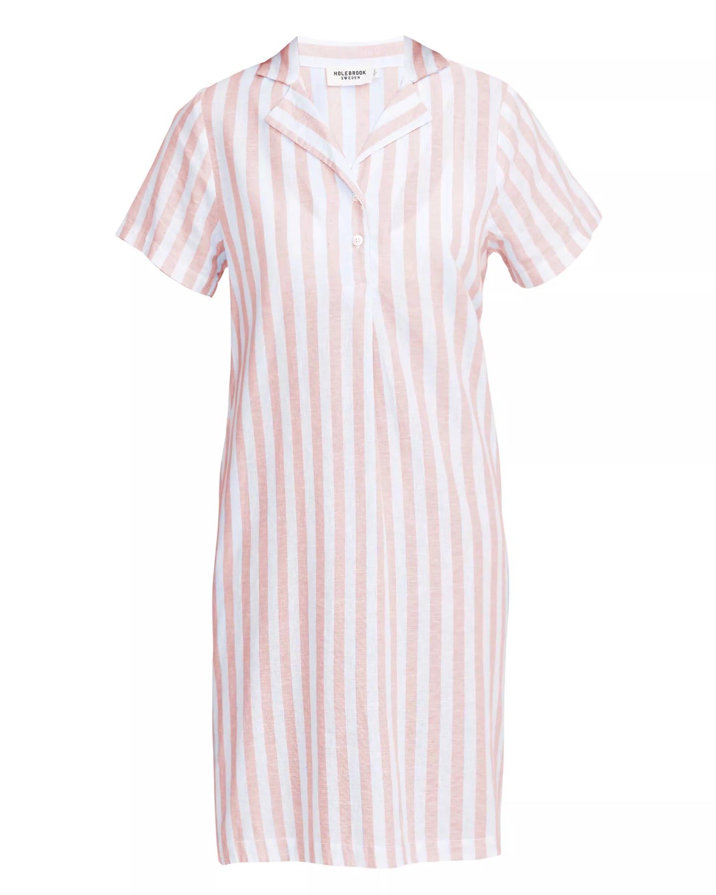 Holebrook Marina Tunic Dress - Pale Apricot/White