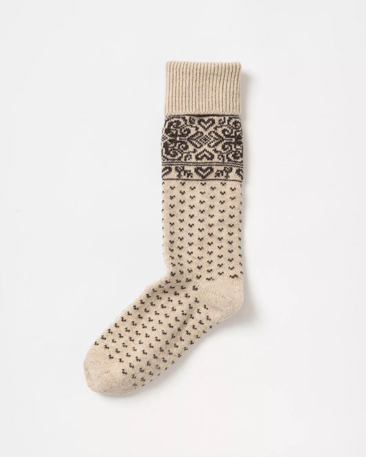 Holebrook Sundborn Socks - Oyster/Brown