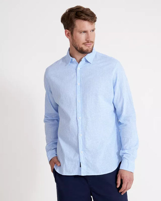 Holebrook Ted Shirt - Light Blue/White