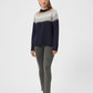 Red Green Jade Knit - Dark Navy Pattern