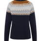 Red Green Jade Knit - Dark Navy Pattern