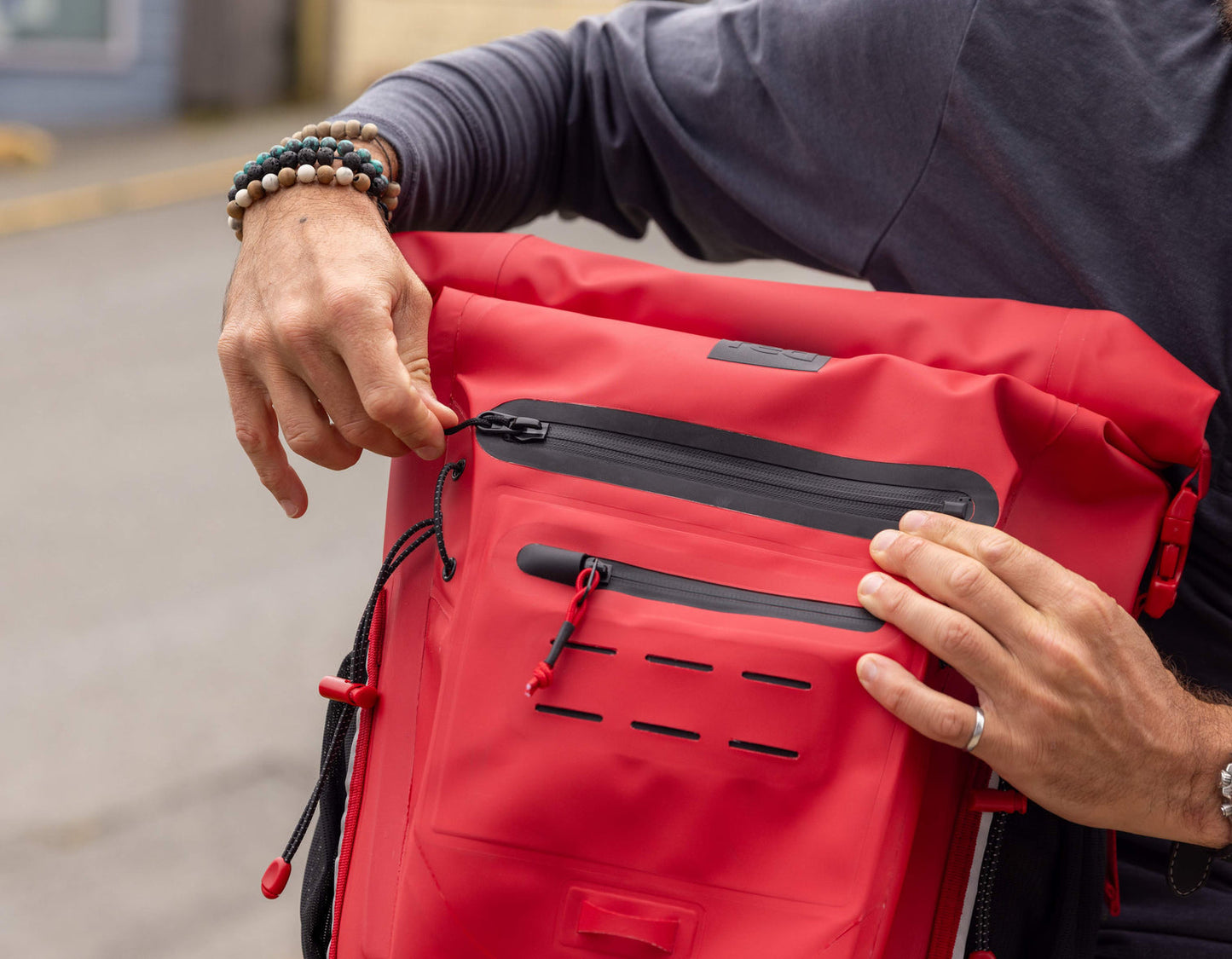 Red Paddle Co Adventure Waterproof Backpack 30L - Limited Edition Berry Red
