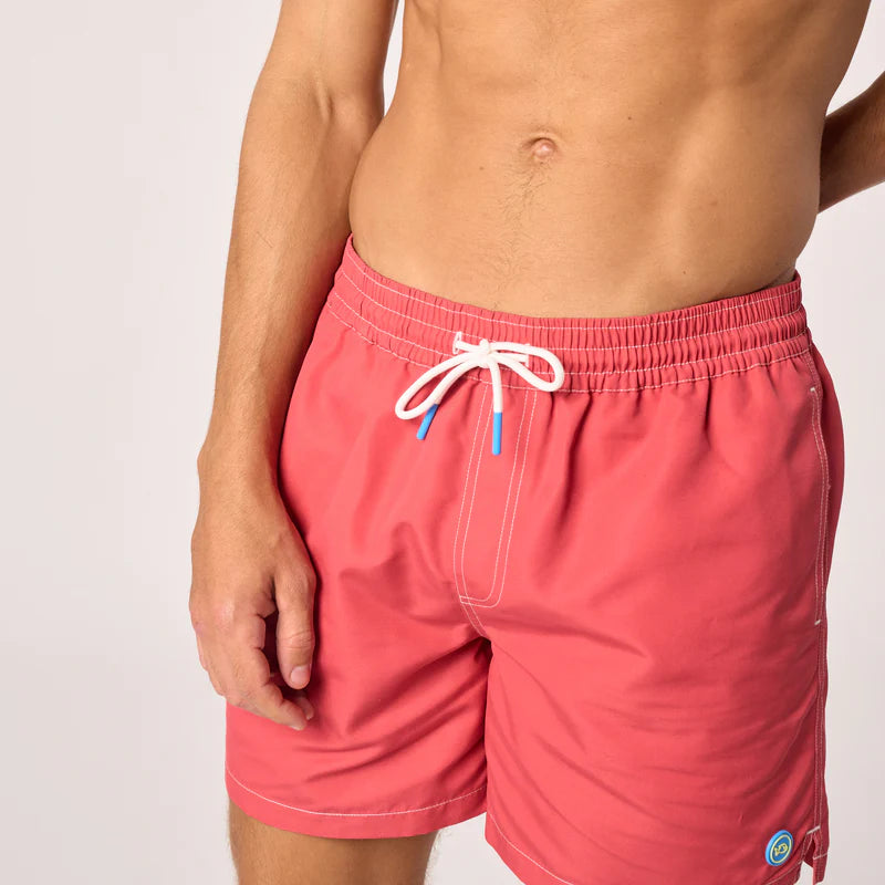 Billy Belt 100% Recycled Swim Shorts - Coral Vibe