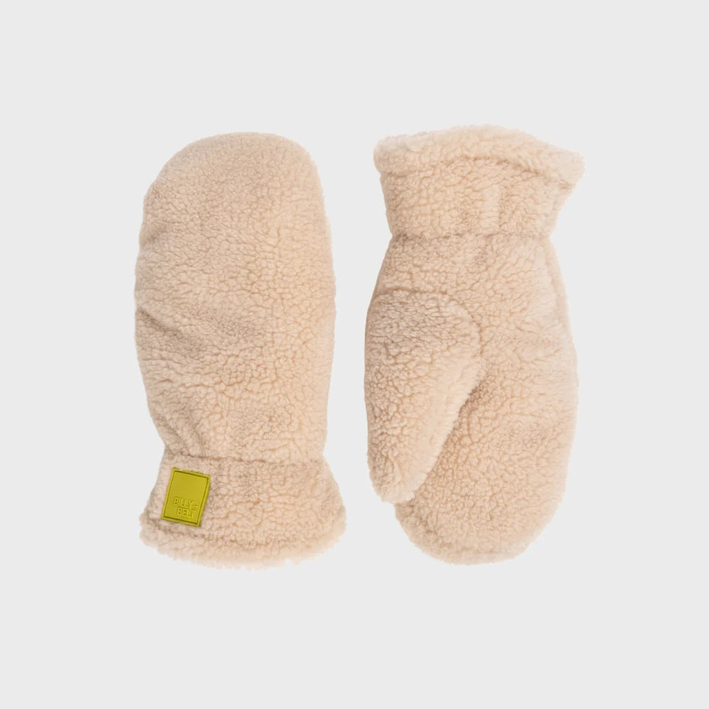 Billy Belt Sherpa Fleece Mittens - Natural