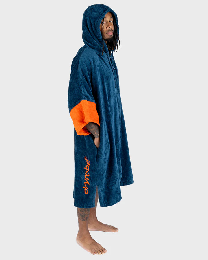 Dryrobe Full-Zip Organic Towel Robe - Deep Sea Blue