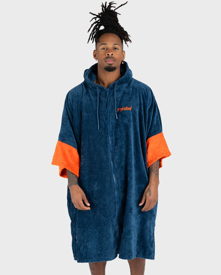 Dryrobe Full-Zip Organic Towel Robe - Deep Sea Blue