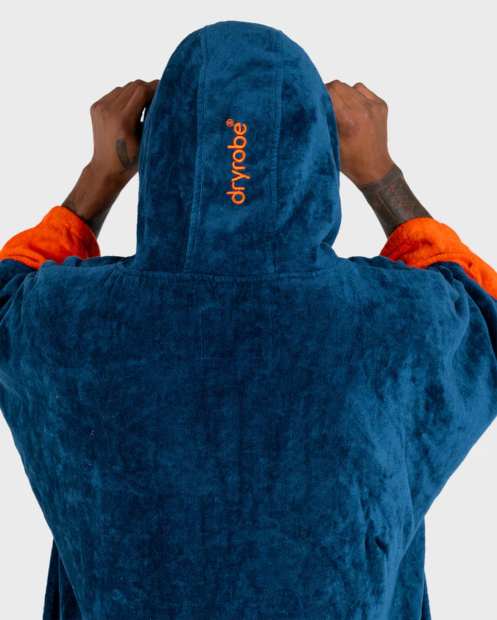 Dryrobe Full-Zip Organic Towel Robe - Deep Sea Blue