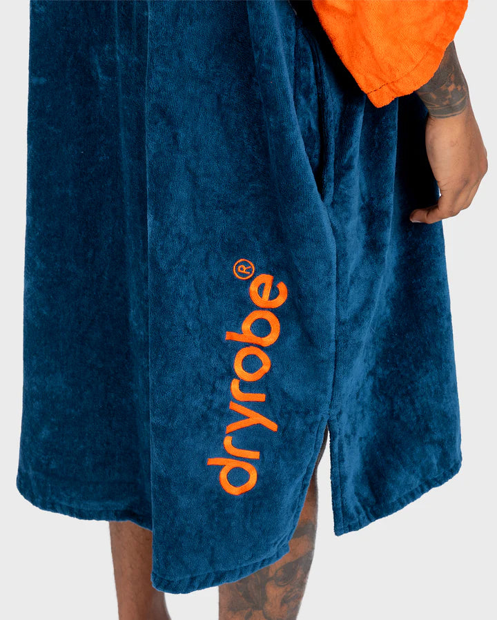 Dryrobe Full-Zip Organic Towel Robe - Deep Sea Blue