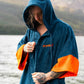 Dryrobe Full-Zip Organic Towel Robe - Deep Sea Blue