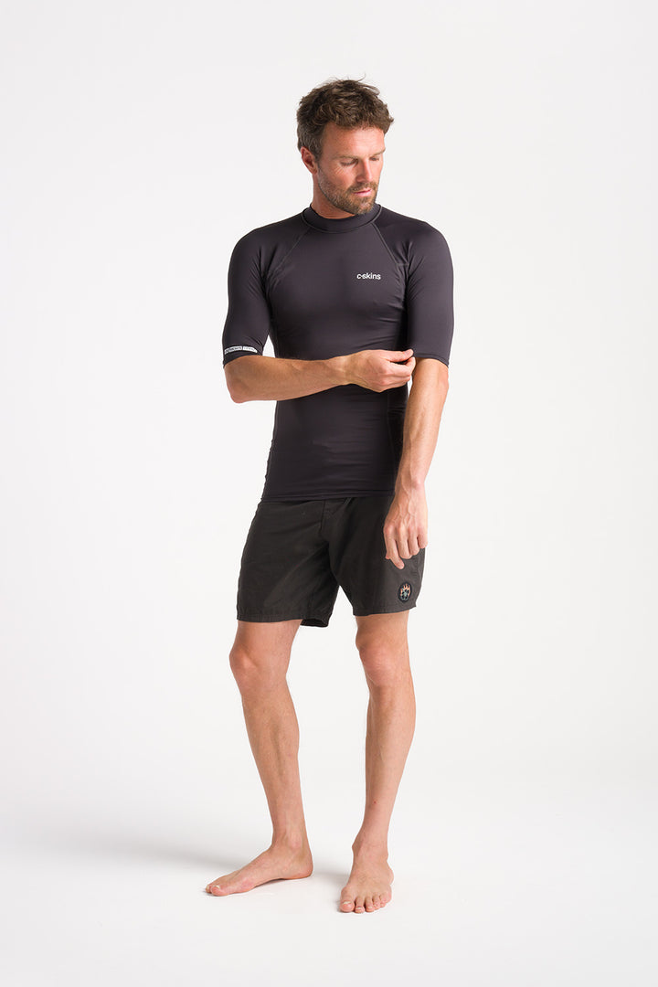 C-Skins NuWave UV Basics Mens Short Sleeve Vest - Anthracite