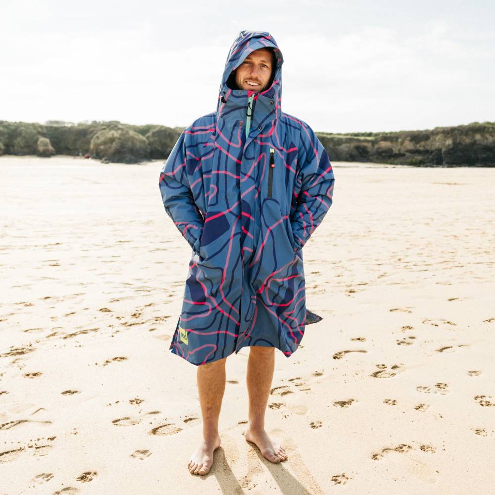 Red Paddle Co Long Sleeve Waterproof Changing Robe Alter Evo Pro - Tidal Textures