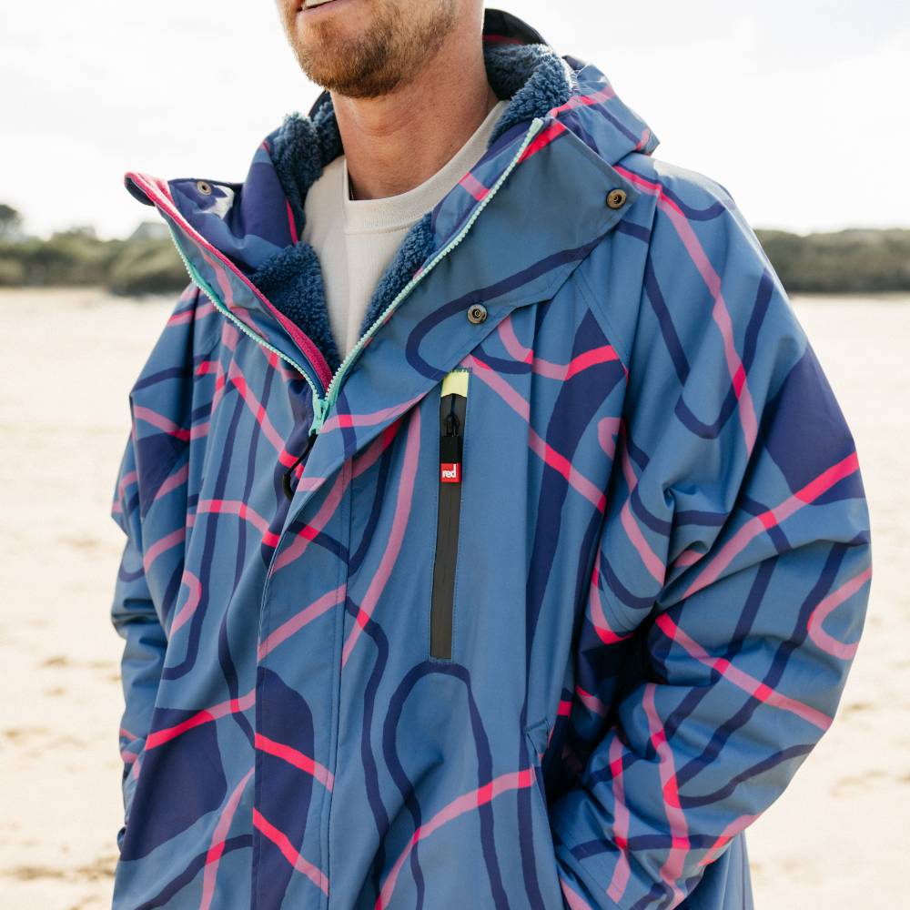 Red Paddle Co Long Sleeve Waterproof Changing Robe Alter Evo Pro - Tidal Textures