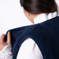 Billy Belt Women's Sleeveless Sherpa Jacket with Zip - Navy