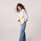 Billy Belt Womens Sleeveless Sherpa Gilet with Zip - Ivory