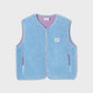 Billy Belt Womens Sleeveless Sherpa Gilet with Zip - Blue