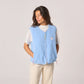 Billy Belt Womens Sleeveless Sherpa Gilet with Zip - Blue