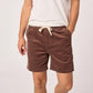 Billy Belt Velvet Cord Shorts - Brown