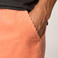 Billy Belt Velvet Cord Shorts - Peach
