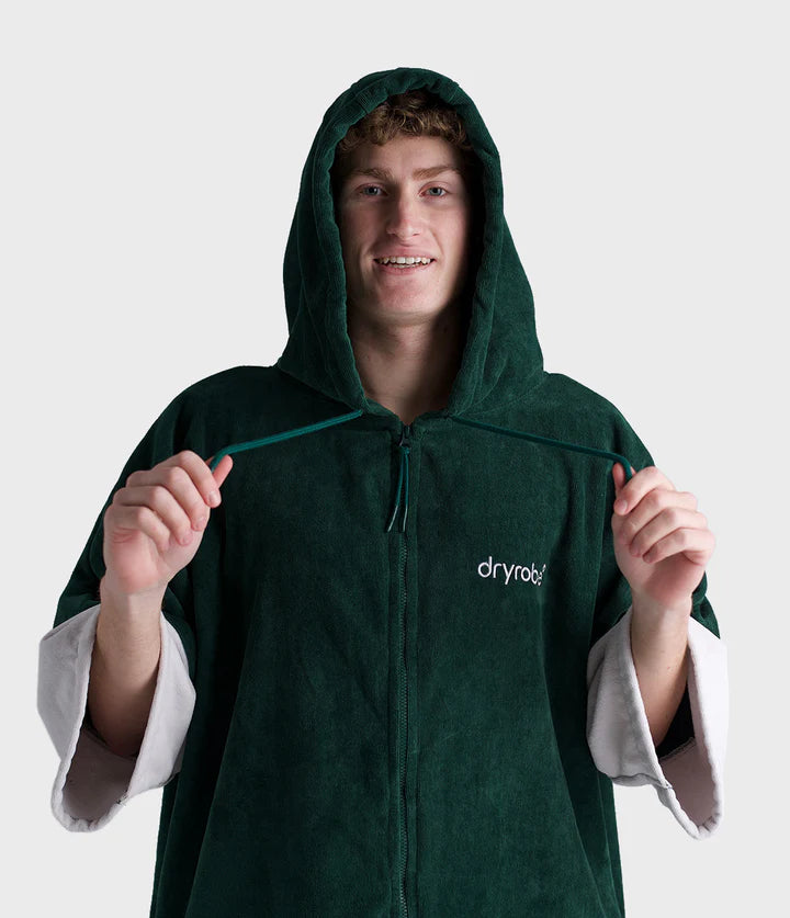 Dryrobe Full-Zip Organic Towel Robe - Sycamore Green