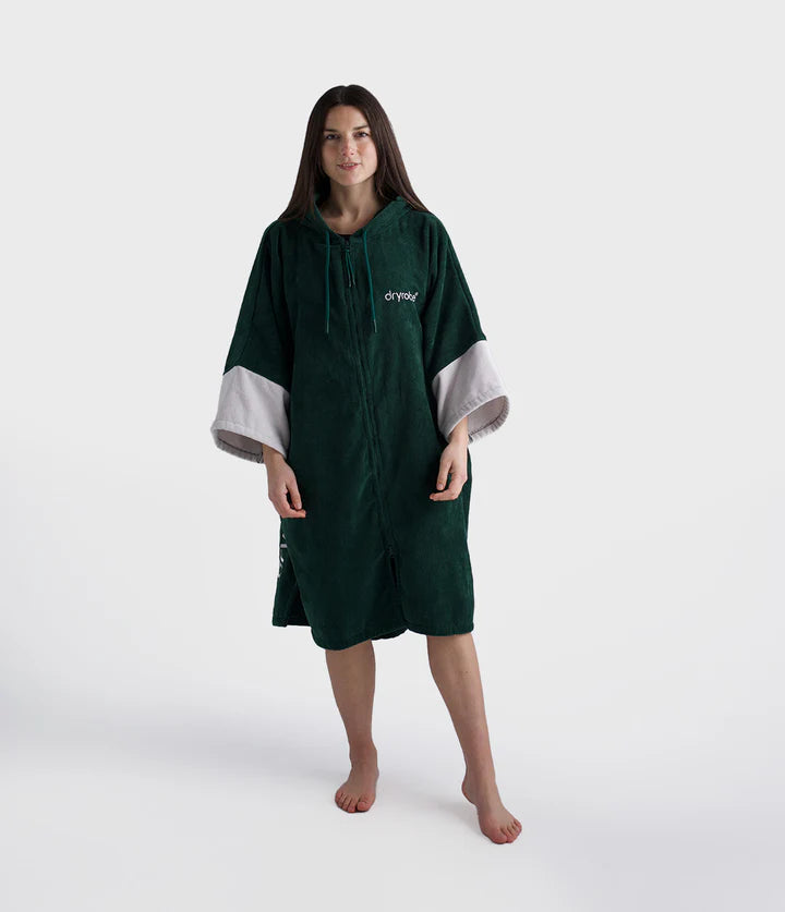 Dryrobe Full-Zip Organic Towel Robe - Sycamore Green