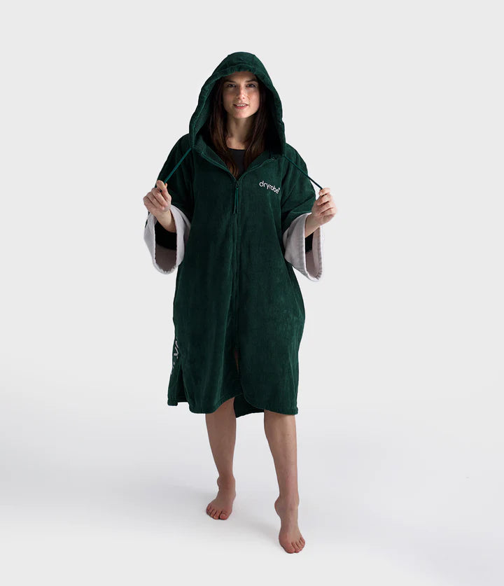 Dryrobe Full-Zip Organic Towel Robe - Sycamore Green