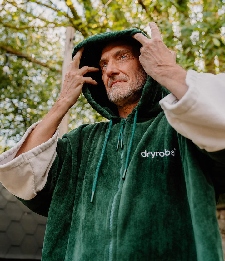Dryrobe Full-Zip Organic Towel Robe - Sycamore Green