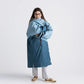 Dryrobe Advance Kids Changing Robe - Blue/Light Grey