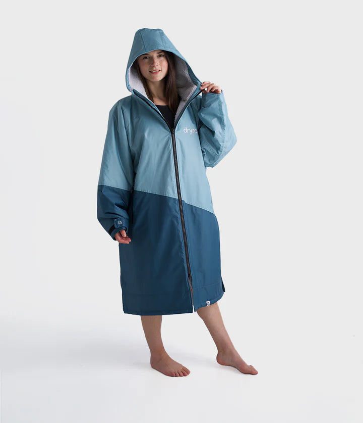 Dryrobe Advance Changing Robe Contrast - Blue/Light Grey