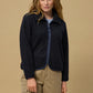 Red Green Saceline Fleece - Dark Navy