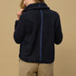 Red Green Saceline Fleece - Dark Navy