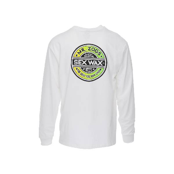 Sex Wax Tee Long Sleeve The Fade - White