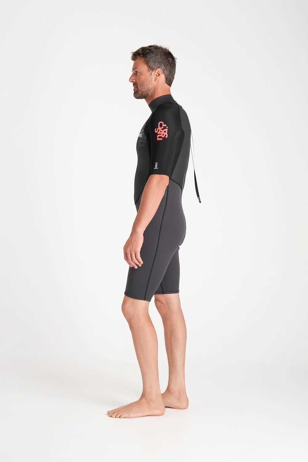 C-Skins Element 3:2 Mens Shorti - Anthracite/Black/Neon Flare