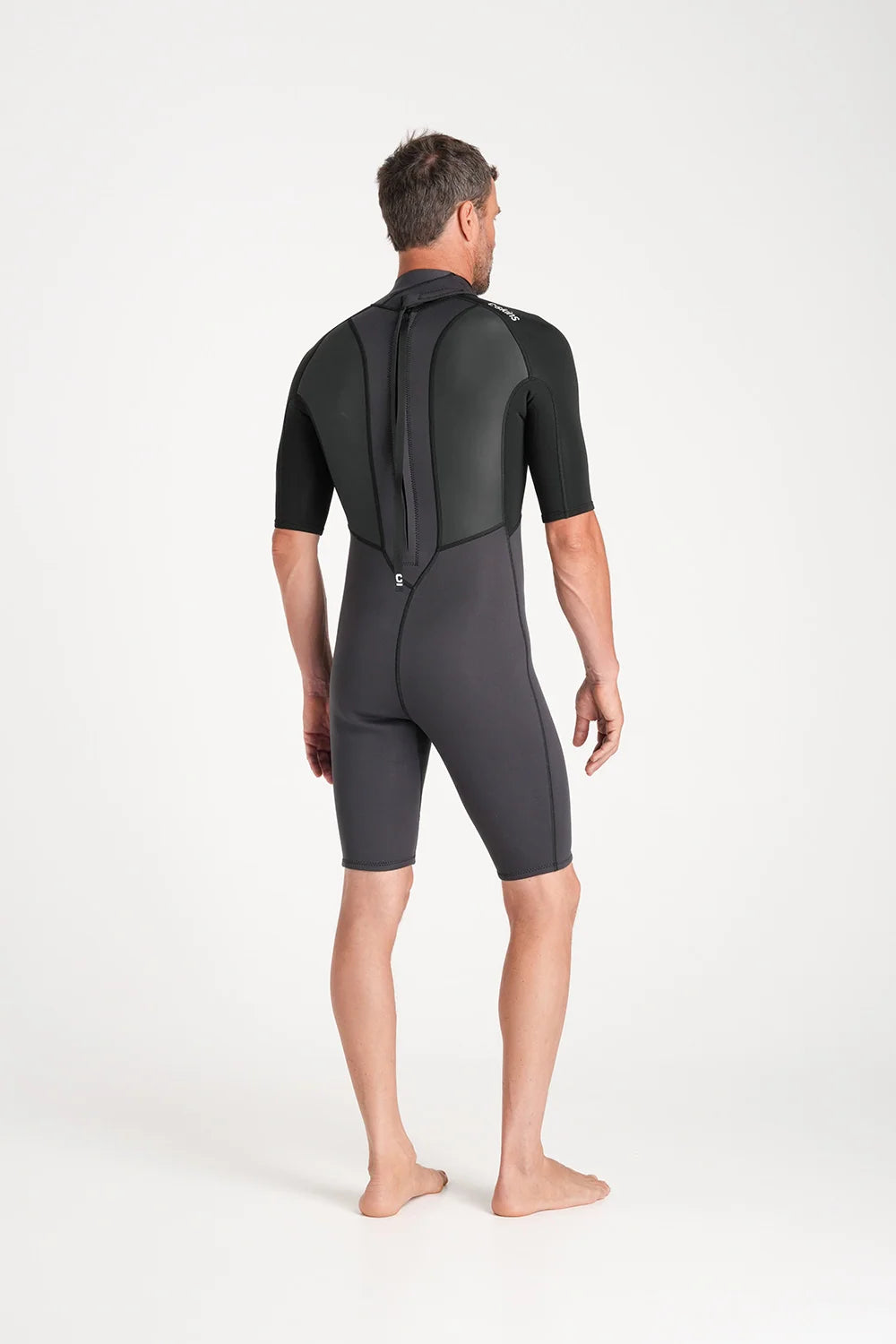 C-Skins Element 3:2 Mens Shorti - Anthracite/Black/Neon Flare