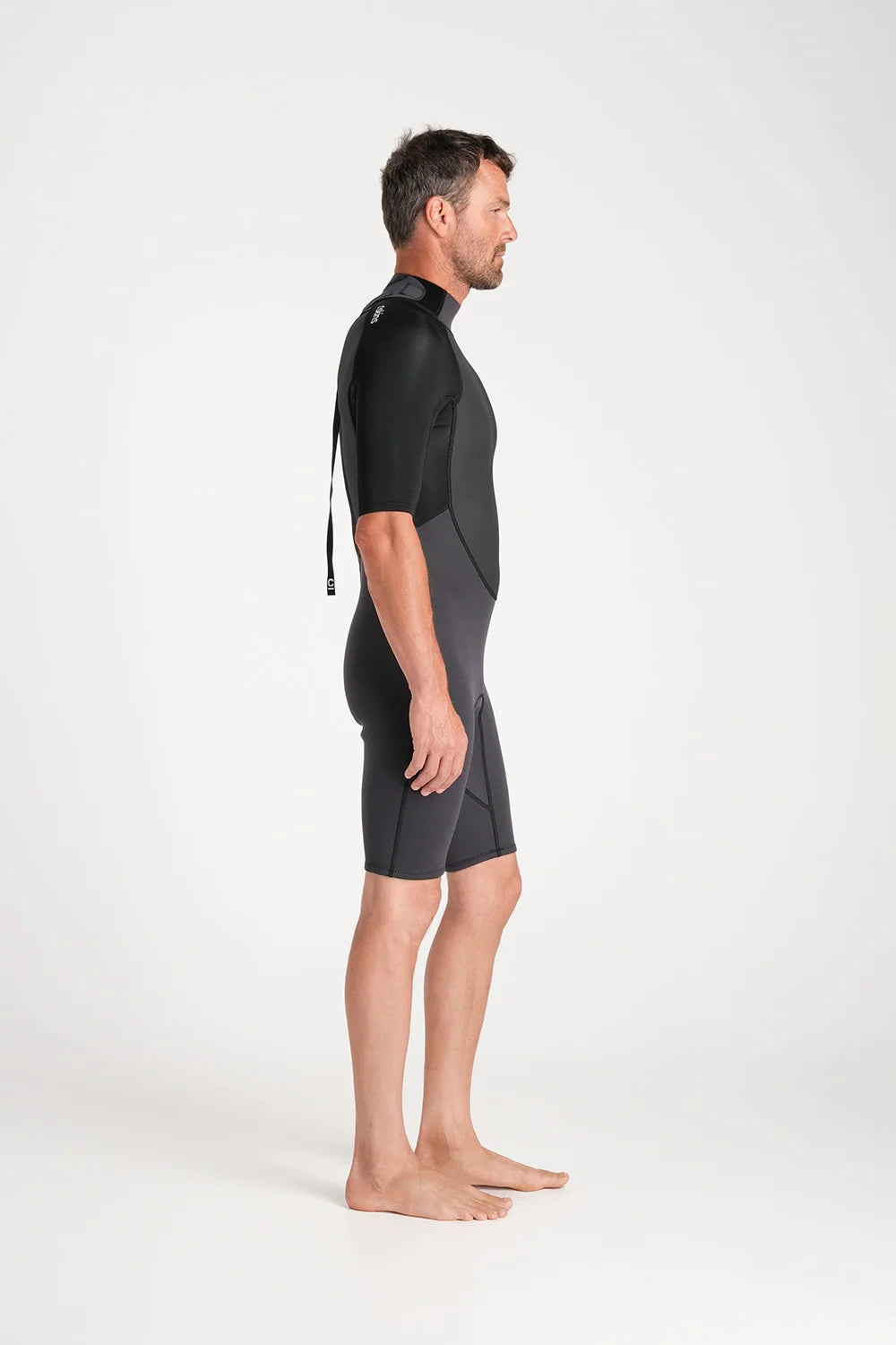 C-Skins Element 3:2 Mens Shorti - Anthracite/Black/Neon Flare