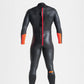 Swim Research 4:3 Mens GBS Back Zip Steamer - Black / Orange