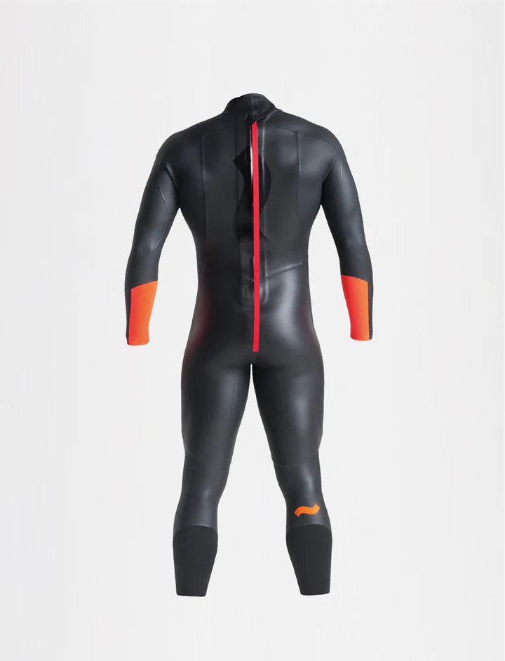 Swim Research 4:3 Mens GBS Back Zip Steamer - Black / Orange