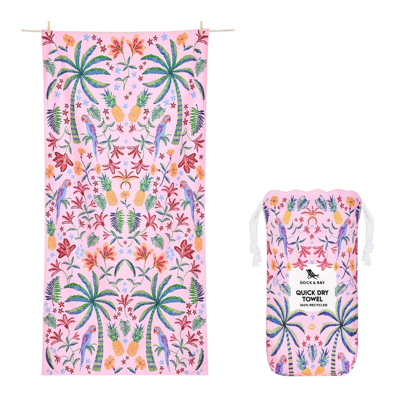 Dock & Bay Beach Towel - Pink Paradise