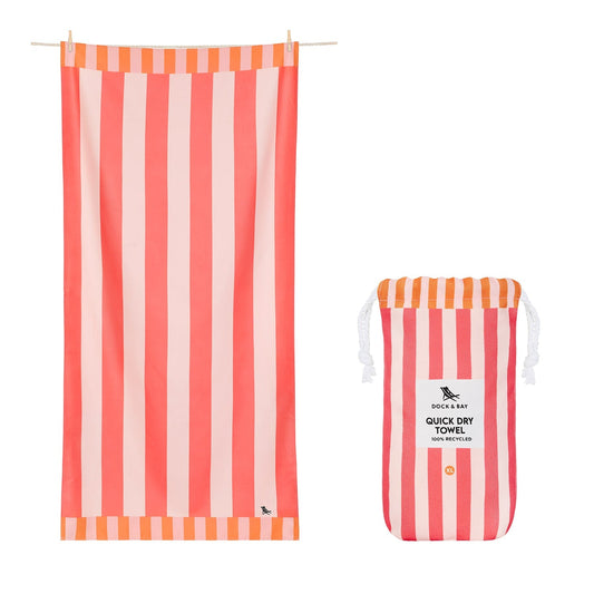 Dock & Bay Beach Towel - Raspberry Road